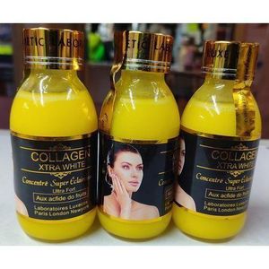 COLLAGEN XTRA WHITE WHITENING SERUM WITH FRUIT ACID Lightens Spots, Clears Age Spots, Wrinkles, Freckles, Scars, Stretch Marks, Patches, Moisturizes, Evens the skin tone, Make skin Bright, Luminous & Radiant.