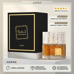 Original Khamrah by Lattafa Luxury Arabian Eau de Parfum – Warm Sweet Spicy Vanilla Unisex Fragrance