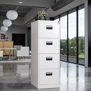4-Drawer Steel Office Cabinet – Lockable Filing Cabinet with Secure Storage, Heavy Duty Metal Organizer
