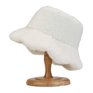 Hot Pink Plain Womens Winter Faux Fur Bucket Hat Cozy Furry Bucket Hats  Fisherman Caps for Women Men (User)