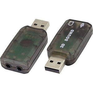 Classic External USB 5.1 3D Sound Card Audio Adapter With 3.5mm Headphone And Microphone