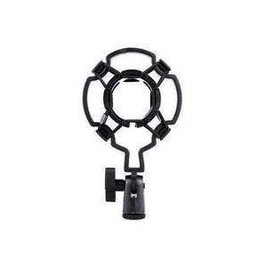    Universal Professional Condenser Microphone Mic Shock Mount Holder Studio Recording Bracket For Diaphram Mic Clip, Black