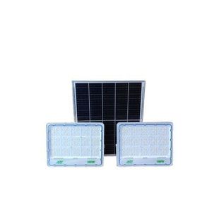 JSOT 200W One for Two Solar Flood Light Outdoor Remote Control IP66 Waterproof Solar Power Security Light Auto On/Off Dusk to Dawn Solar Flood Lamp