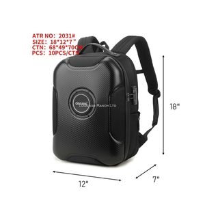 Omaya hardshell antitheft backpack