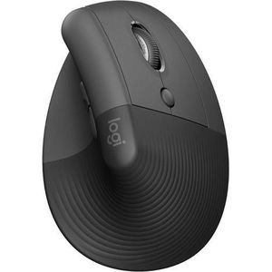 Logitech Lift Vertical Ergonomic Mouse, Wireless Bluetooth or USB Receiver, Quiet Clicks, 4 Buttons, Right Hand Wireless Mouse, Windows/macOS/iPadOS, Laptop, PC