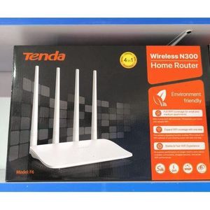Tenda F6 Wireless N300 Router - 300Mbps, 4 Antennas, WISP Mode, White