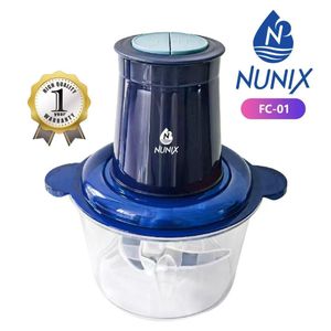 Nunix FC-02 2L Multifunctional Food Chopper – Powerful High-Speed Motor with Stainless Steel Bowl & Steel Bearing Head