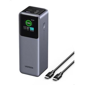 Ugreen  Nexode Power Bank 25000mAh 200W Laptop Portable Charger PD 3.1 Fast Charging 90Wh 3-Port Battery Pack with TFT Smart Display for MacBook Pro/Air/ipad/iPhone 17/16/Samsung S24/Dell/HP and More - PB722