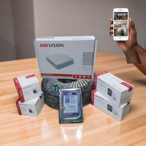 Hikvision  4 Turbo HD 1080P Full HD 2MP Cost-Effective Premium Quality CCTV Cameras Complete Full System Kit -500GB Harddisk