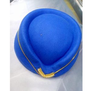 Stewardess Hat Beret Hat Women Air Hostesses Hat Party Hats Costume Cosplay-blue