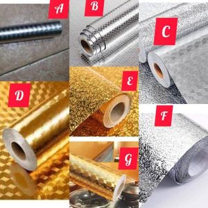 Self Adhesive Aluminum Foil Kitchen Wallpaper Stickers