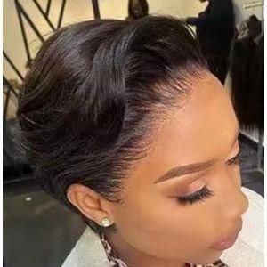 Pure human hair deep full frontal wig