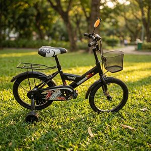 Sturdy Frame Comfy Seat Enhanced Quality 16 Inch 4-7 years Old Children Kids Bike Bicycle with Stabilizer and Front Basket