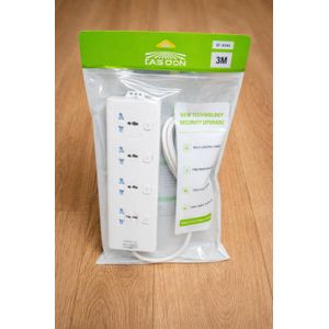 Caston 4 way Heavy Duty Extension Cable Socket (Can be used with cookers, washing machines, fridges