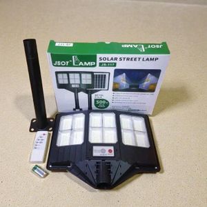 JSOT Top Quality 500W Watts Double Sided Outdoor Security Light Super Bright Automatic Light Control Solar Street Light