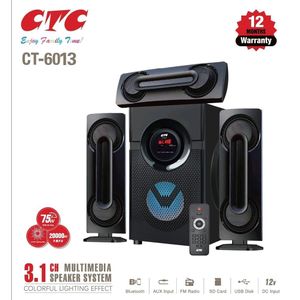 Ctc Tech CT-6013 3.1CH Multimedia Speaker System 20,000W PMPO– Experience Power, Clarity & Style