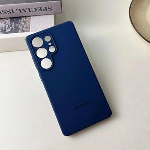 Cover Liquid Silicon case for Samsung S25ULTRA  shock proof..Silicone cases are popular for their soft touch, excellent grip, and reliable shock absorption-BLUE