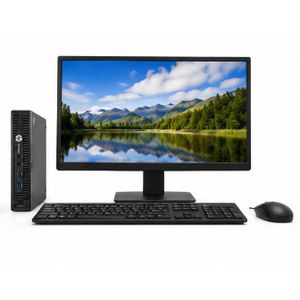 HP Refurbished ProDesk 600 G1 4th Gen Mini PC Tiny Desktop - Intel Core i5, 8GB RAM, 256GB SSD 19" Monitor, Windows 10 Pro Mouse, Keyboard