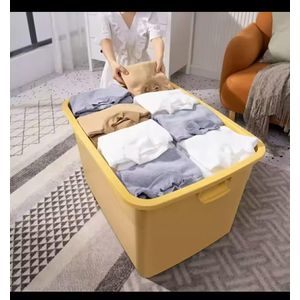 Stackable Storage Box with Wheels 70L Large Plastic Organizer for Clothes, Toys, Laundry & Office Use