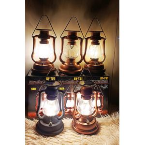 Big Solar Vintage Kerosene Lamp USB Rechargeable Solar Lantern with Adjustable Brightness