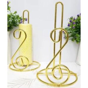 Stainless Steel Serviette Roll Holder-Golden