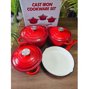 Cast Iron 7pcs Enamel Cast-iron cooking pots