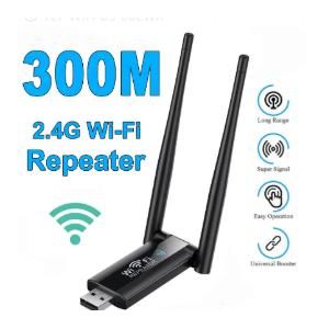 2.4G 300Mbps Wireless USB Wireless Repeater Extender WirelessSignal Amplier Enhancer Remote Sans fil Router Home Network Expansion