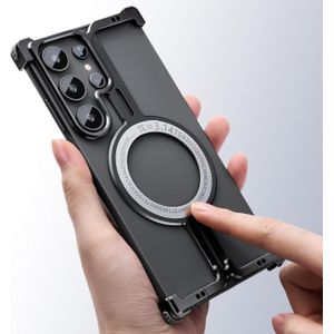 Samsung Galaxy S25 Ultra Frameless Case – Magnetic Metal Bumper with Shockproof Protection