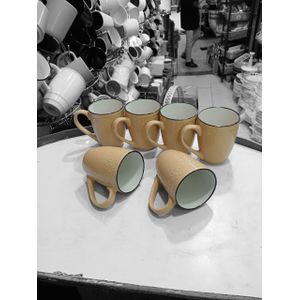 Classic Ceramic Mugs For Tea/Coffee Set(6)