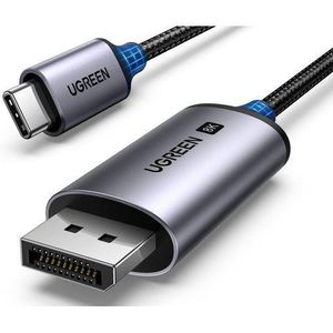 Ugreen  USB C to DisplayPort 1.4 Cable 8K@60Hz 4K@240Hz Unidirectional Thunderbolt 4/3 to DisplayPort Cord USB C to DP 32.4Gbps Compatible iPhone 16, MacBook Pro/Air, iPad, Mac Mini, Galaxy, XPS - CM556