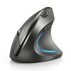 HP S6000 Energy Wireless Ergonomic Vertical Mouse, 2.4GHz Wireless, High-Precision Optical Sensor, 6-Button Design, Speed Adjustable, Professional Comfort for Windows & macOS - Black