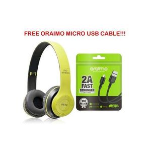 Oraimo P47 Wireles Bluetooth Headphone + Free Micro USB Cable