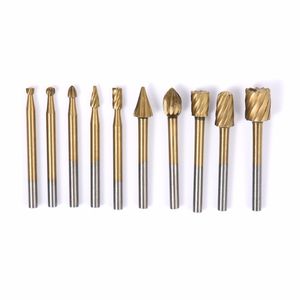 20Pc HSS Router Carbide Engraving Bits for Dremel Router Bit Set 1/8  Inch(3mm) Shank for Dremel Proxxon Rotary Tools