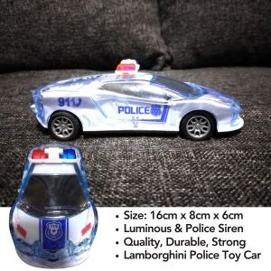 Police Luminous Lamborghini Police Siren Toy Car Durable Quality