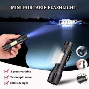 Super Bright Mini Portable Flashlight (torch) - Black