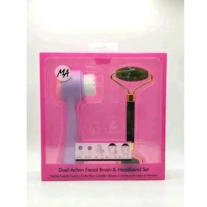 Premium 2-in-1 Facial Cleansing Brush & Natural Jade Roller Set – Deep Pore Cleanser, Skin Tightening & Relaxing Face Massage Tool for Radiant, Youthful Glow