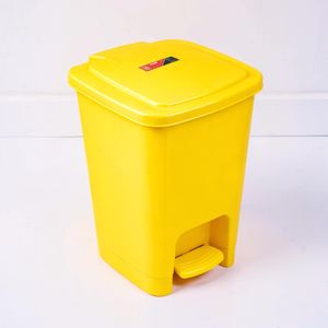 30L Yellow Hard Plastic Clinic Hospital Hygienic Step Pedal Waste Garbage Dust Bin
