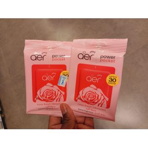 2pcs AER Power Pocket Bathroom Fragrance Rose Fresh Blossom