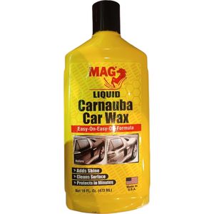 Mag Liquied Carnauba Car Wax ADDS SHINE CLEANS PROTECTS IN MINUTES Paint Safe jm