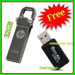 HP 32GB FlashDisk/Flash DISK +Free Memory Card Reader