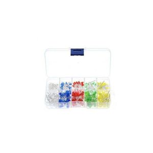 LED Assorted Kit 5 Colors (Red, Green, Blue, Yellow, White) 3mm/5mm for Arduino, DIY Electronics & Projects
