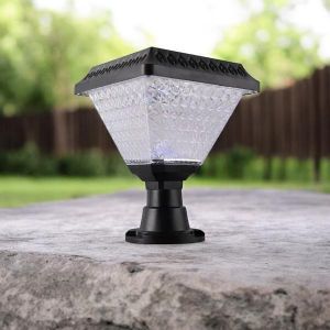 	Intelligent Light Control Dusk to Dawn Sensor LED Solar Garden Main Gate Lamp Waterproof Outdoor Light 