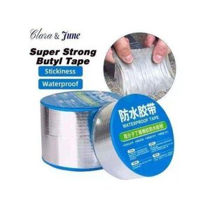 Leakage Repair Waterproof Duct Tape for Pipe & Roof Water Heavy Duty Leaks Solution Aluminum Foil Butyl Rubber Adhesive Sealing for Surface Cracks-5cm by 5m