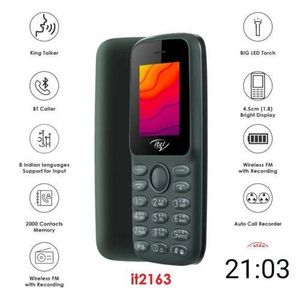 Itel 2160 Dual Sim, Button/ KABAMBE/ KATULULU/ MULIKA MWIZI 1000mAH Phone With Torch, Wireless FM Radio, LED Torch, Bluetooth Portable Feature Phone
