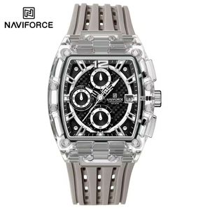 NAVIFORCE NF7105 Transparent Chronograph Watch – Waterproof & Stylish with Silicon Strap