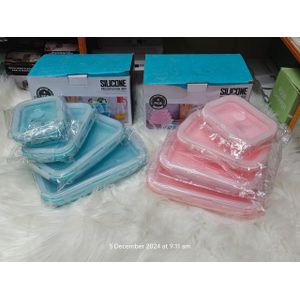 4 pcs collapsible silicone food container