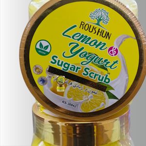 Roushun  Lemon & Yogurt Sugar Scrub, designed to exfoliate and brighten the skin 750g 