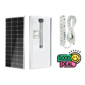 Solarmax  150W Solar Panel All Weather 25 Years Warranty Mono Crystalline Solar Panel + Free 4 Way Extension....