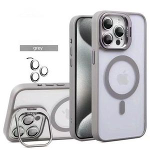Magnetic phone case for iPhone 14 pro Case, Full-Body Shockproof MagSafe Case, Built-in Stash Stand, 1 Set of Individual Lens Protectors