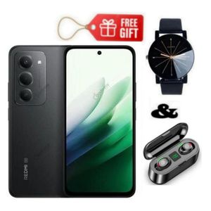 XIAOMI  REDMI 15 4G, 6.9 Inches Display, 256GB ROM + 8GB RAM, Dual SIM, 7000mAh Battery (24 Months Warranty) Black + Web Watch & F9 Earbuds 